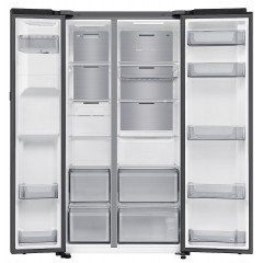 Samsung Ψυγείο Ντουλάπα 640lt Total NoFrost Υ178.4xΠ91.2xΒ72.6εκ. Μαύρο RS80F64KEFEF